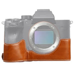 Đế ốp nửa bằng da PU ren 1/4 inch cho Sony ILCE-7RM4 / A7RM4 / A7R IV, Dành cho Sony ILCE-7RM4