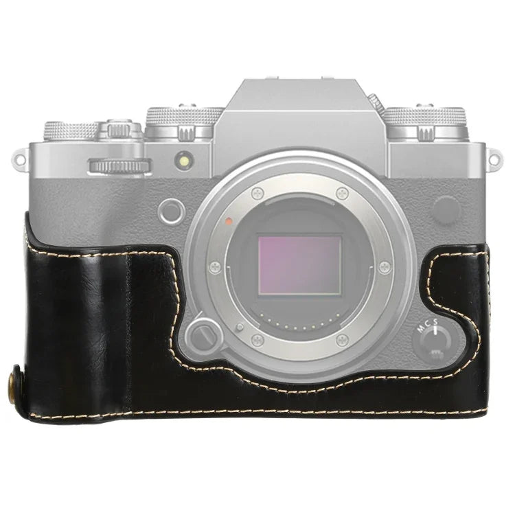 Đế bao da PU nửa máy ảnh ren 1/4 inch cho FUJIFILM X-T4, Dành cho FUJIFILM X-T4