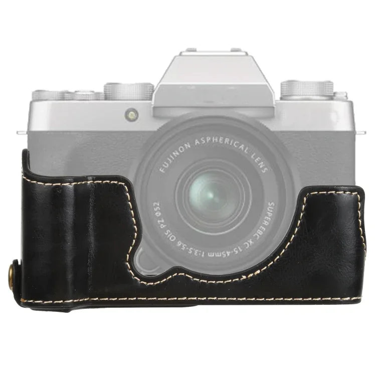 Đế bao da PU nửa máy ảnh ren 1/4 inch cho FUJIFILM XT200, Dành cho FUJIFILM XT200