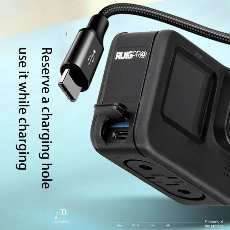 Nắp che cổng pin bằng hợp kim nhôm RUIGPRO cho GoPro HERO10 Black / HERO9 Black, Nắp bên hợp kim nhôm