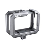 RUIGPRO Khung Bảo Vệ Viền Kim Loại Cho GoPro HERO10 Black / HERO9 Black với Đế Giày Đôi, Màu Bạc Xám