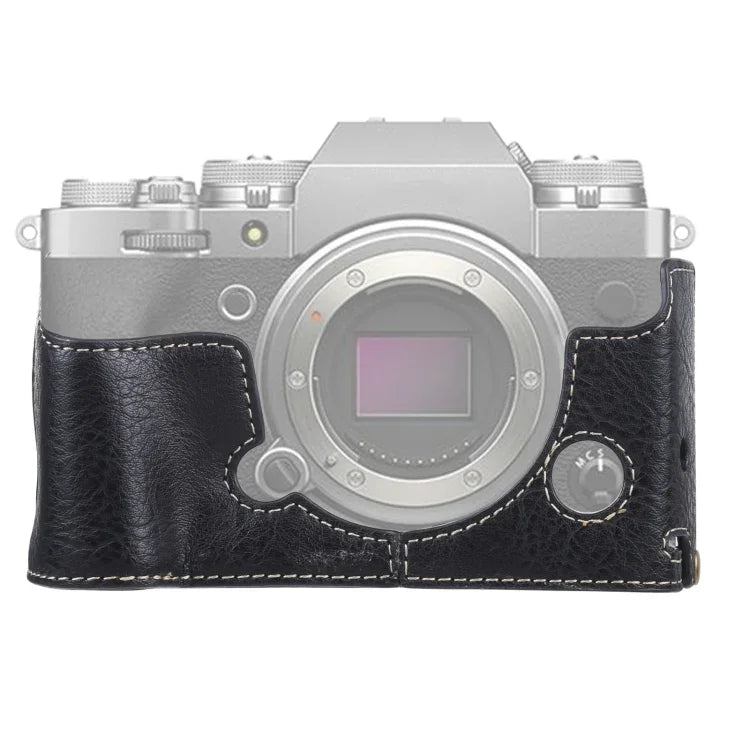 Đế bao da PU vân vải Litchi ren 1/4 inch cho FUJIFILM X-T4, Dành cho FUJIFILM X-T4 Litchi