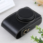 Túi bao da PU máy ảnh toàn thân lật dọc có dây đeo cho Ricoh GR III / GRII, Sony ZV-1 / DSC-RX100M7 / RX100M6 / RX100M5 / RX100M2, Dành cho Ricoh GR III