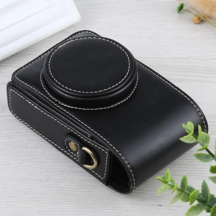 Túi bao da PU máy ảnh toàn thân lật dọc có dây đeo cho Ricoh GR III / GRII, Sony ZV-1 / DSC-RX100M7 / RX100M6 / RX100M5 / RX100M2, Dành cho Ricoh GR III