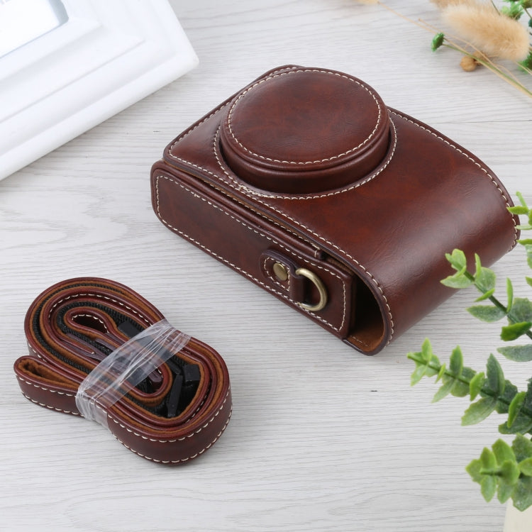 Túi bao da PU máy ảnh toàn thân lật dọc có dây đeo cho Ricoh GR III / GRII, Sony ZV-1 / DSC-RX100M7 / RX100M6 / RX100M5 / RX100M2, Dành cho Ricoh GR III