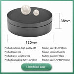 Gương xoay 360 độ 12cm, Giá đỡ trưng bày điện tử mờ, Đạo cụ quay video, Tải trọng: 3kg, Mờ đen 12cm, Mờ trắng 12cm