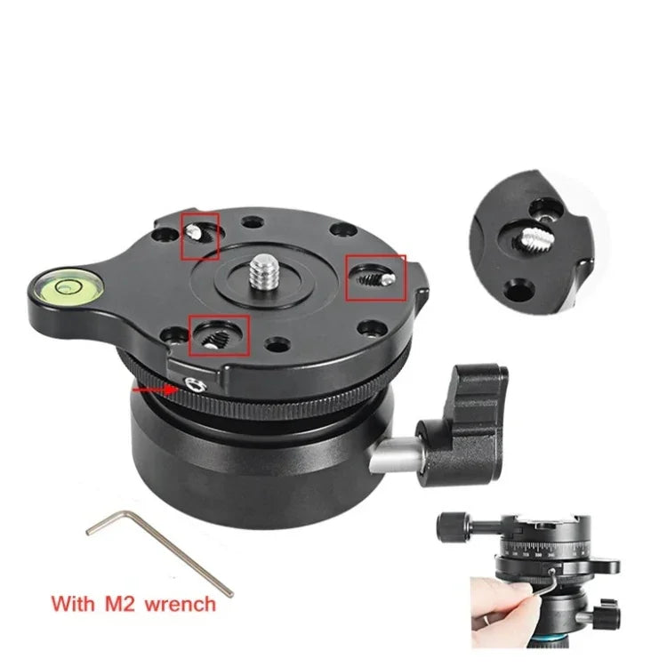 Chân Máy Chuyên Nghiệp BEXIN DY-60N 3/8 inch Ren Vòm Cân Bằng Đầu Toàn Cảnh 360 Độ Có Thước Thủy & Bộ Chuyển Đổi Vít 3/8 inch, DY-60N 3/8 inch