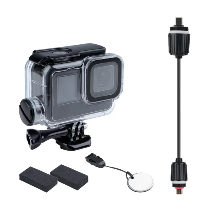 Ốp Vỏ Chống Nước Sạc 30m cho GoPro HERO10 Black / HERO9 Black với Khóa Gắn Cơ Bản & Vít, Dành cho GoPro HERO9 Black / Sạc