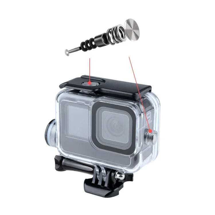 Ốp Vỏ Chống Nước Sạc 30m cho GoPro HERO10 Black / HERO9 Black với Khóa Gắn Cơ Bản & Vít, Dành cho GoPro HERO9 Black / Sạc