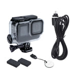 Ốp Vỏ Chống Nước Sạc 30m cho GoPro HERO10 Black / HERO9 Black với Khóa Gắn Cơ Bản & Vít, Dành cho GoPro HERO9 Black / Sạc