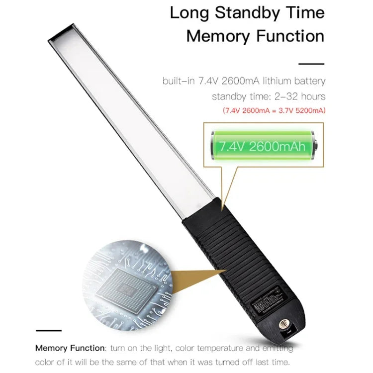 Đèn LED Cầm Tay LUXCeO Q508A 8 Màu Đèn LED Chiếu Sáng Video Chống Nước Đèn LED Bù Sáng Có Điều Khiển Từ Xa, Q508A