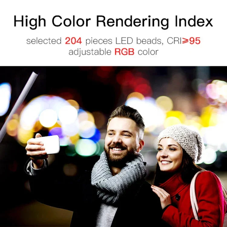 Đèn LED Cầm Tay LUXCeO Q508A 8 Màu Đèn LED Chiếu Sáng Video Chống Nước Đèn LED Bù Sáng Có Điều Khiển Từ Xa, Q508A