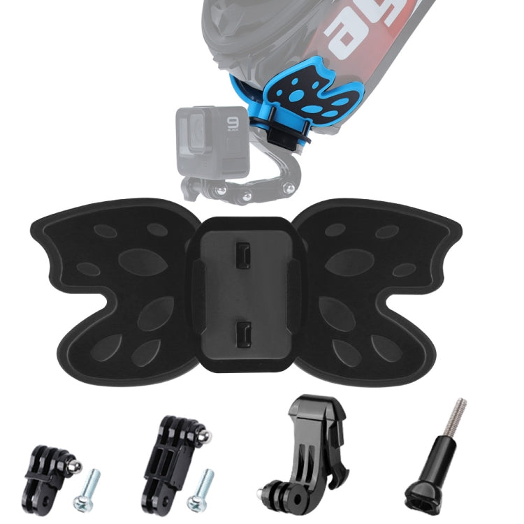 Bộ Chuyển Đổi Gắn Mũ Bảo Hiểm Hình Bướm với Cánh Tay Xoay 3 Chiều & Khóa J-Hook & Vít Dài cho GoPro, Insta360, DJI và Các Camera Hành Động Khác, Gắn Mũ Bảo Hiểm Hình Bướm với Cánh Tay Xoay & Khóa J-Hook