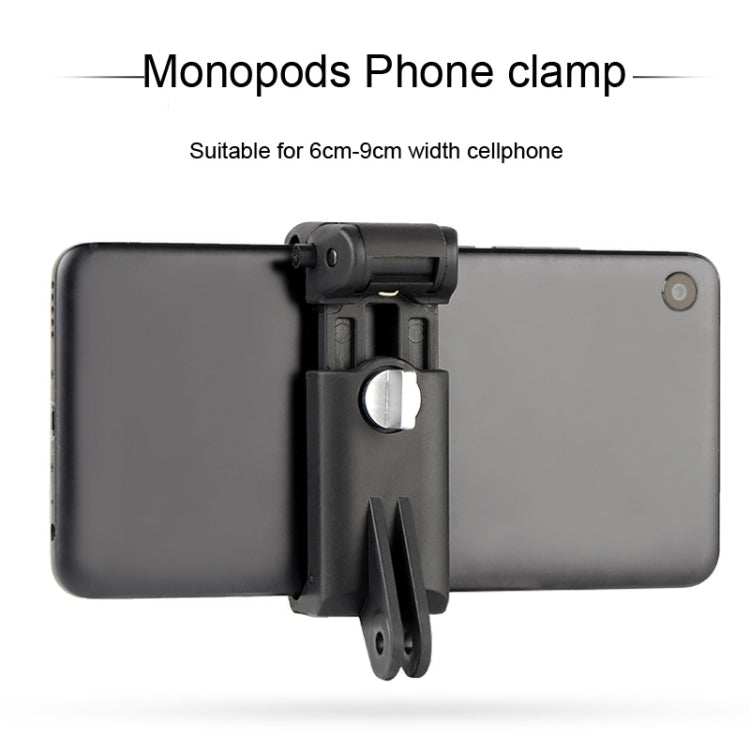 Gậy tự sướng monopod kẹp điện thoại cho iPhone, Samsung, HTC, Sony, LG và các điện thoại thông minh khác, phạm vi kẹp: 6-9cm, kẹp điện thoại