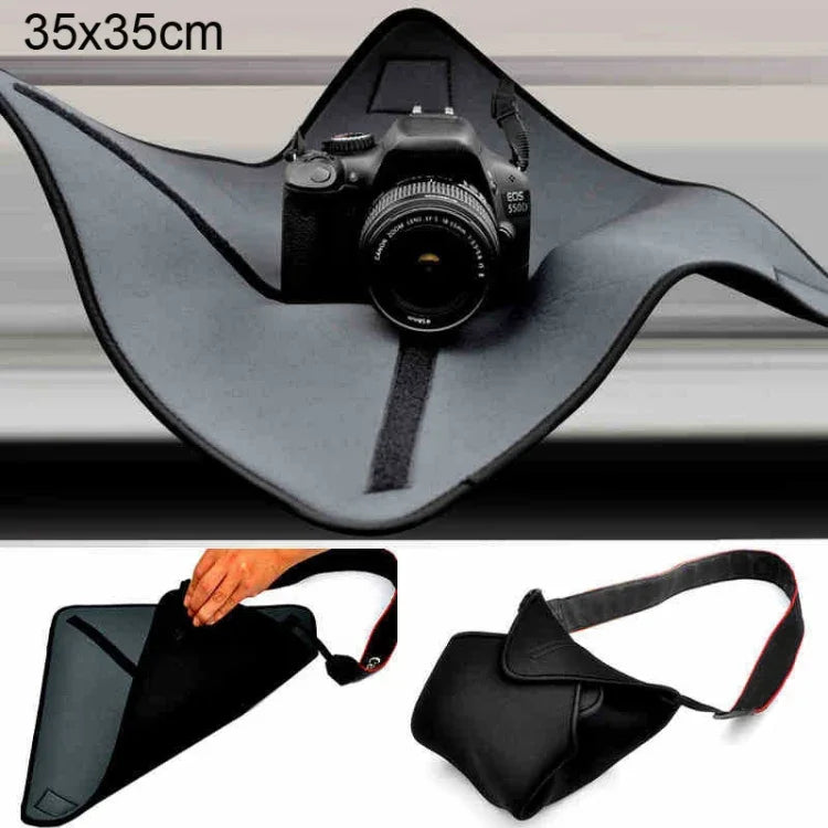 Túi Neoprene chống sốc Chăn bọc ma thuật cho ống kính máy ảnh Canon / Nikon / Sony, Kích thước: 35 x 35cm