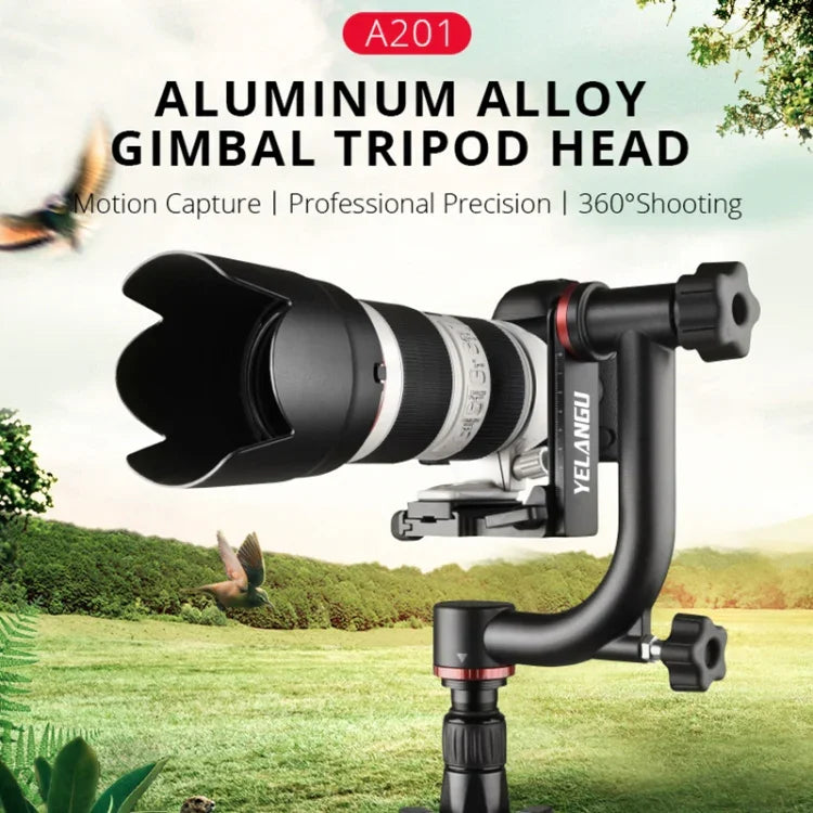 Đầu chân máy gimbal ngang 360 độ YELANGU A201 cho máy ảnh DV và SLR, A201