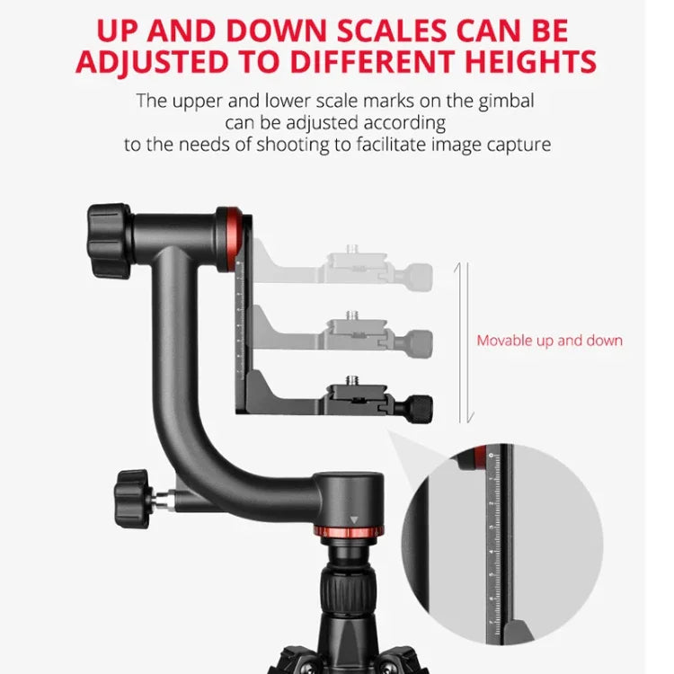 Đầu chân máy gimbal ngang 360 độ YELANGU A201 cho máy ảnh DV và SLR, A201
