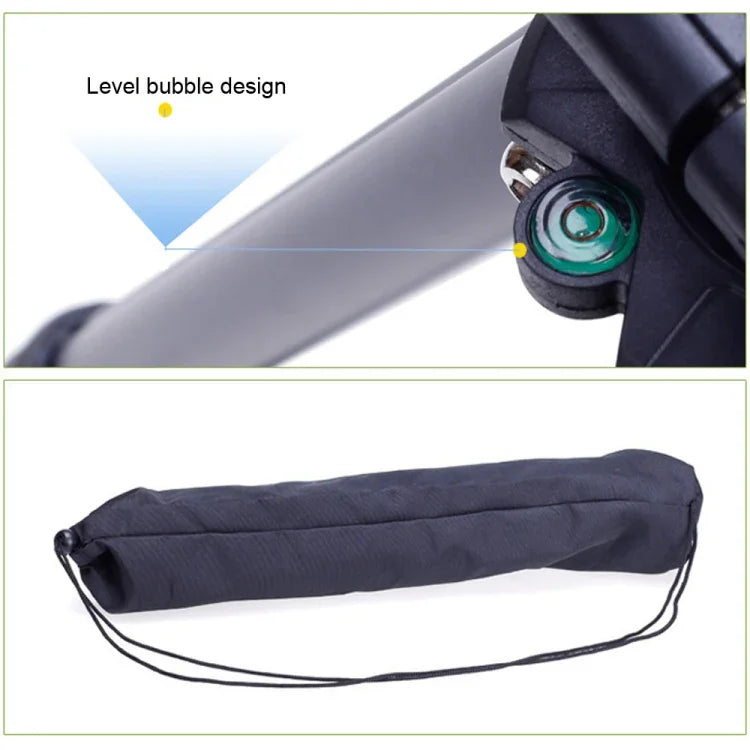 Chân máy gấp 4 đoạn YUNTENG VCT-680RM hợp kim nhôm với đầu chân máy ba chiều cho DSLR & máy ảnh kỹ thuật số, Chiều cao điều chỉnh: 46-138cm