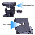 Chân máy gấp 4 đoạn YUNTENG VCT-680RM hợp kim nhôm với đầu chân máy ba chiều cho DSLR & máy ảnh kỹ thuật số, Chiều cao điều chỉnh: 46-138cm