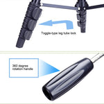 Chân máy gấp 4 đoạn YUNTENG VCT-680RM hợp kim nhôm với đầu chân máy ba chiều cho DSLR & máy ảnh kỹ thuật số, Chiều cao điều chỉnh: 46-138cm