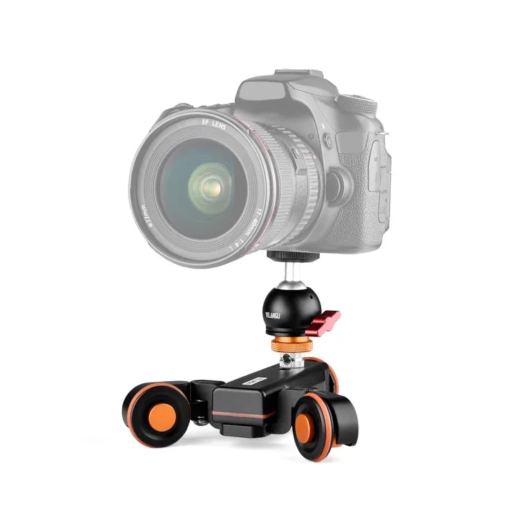 YELANGU L4X-BC Xe Đẩy Bánh Xe Camera Dolly II Thanh Trượt Điện 3 Bánh Xe Ròng Rọc Video Xe Đẩy với Đầu Bi, Tải Trọng: 3kg, L4X-BC