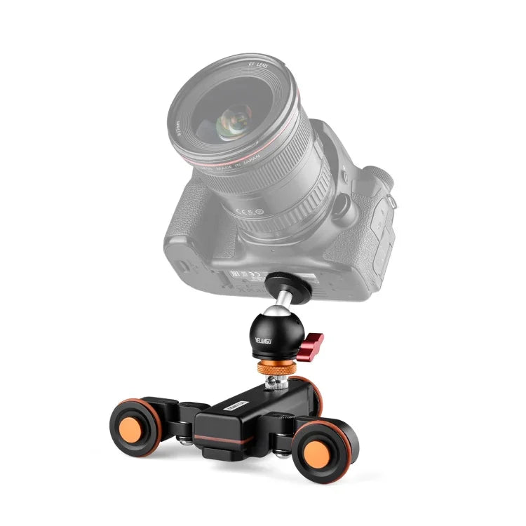 YELANGU L4X-BC Xe Đẩy Bánh Xe Camera Dolly II Thanh Trượt Điện 3 Bánh Xe Ròng Rọc Video Xe Đẩy với Đầu Bi, Tải Trọng: 3kg, L4X-BC
