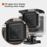 Vỏ bảo vệ chống nước 45m + Ốp lưng cảm ứng cho GoPro HERO MỚI /HERO6 /5, kèm khóa gắn cơ bản & ốc vít, không cần tháo ống kính, Màn hình cảm ứng (Trong suốt)