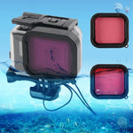 Vỏ bảo vệ chống nước 45m + Ốp lưng cảm ứng cho GoPro HERO MỚI /HERO6 /5, kèm khóa gắn cơ bản & ốc vít & bộ lọc (Tím, Đỏ, Hồng), không cần tháo ống kính, Màn hình cảm ứng + Bộ lọc (Trong suốt)