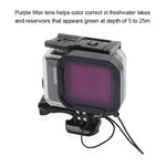 Vỏ bảo vệ chống nước 45m + Ốp lưng cảm ứng cho GoPro HERO MỚI /HERO6 /5, kèm khóa gắn cơ bản & ốc vít & bộ lọc (Tím, Đỏ, Hồng), không cần tháo ống kính, Màn hình cảm ứng + Bộ lọc (Trong suốt)