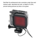 Vỏ bảo vệ chống nước 45m + Ốp lưng cảm ứng cho GoPro HERO MỚI /HERO6 /5, kèm khóa gắn cơ bản & ốc vít & bộ lọc (Tím, Đỏ, Hồng), không cần tháo ống kính, Màn hình cảm ứng + Bộ lọc (Trong suốt)