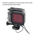 Vỏ bảo vệ chống nước 45m + Ốp lưng cảm ứng cho GoPro HERO MỚI /HERO6 /5, kèm khóa gắn cơ bản & ốc vít & bộ lọc (Tím, Đỏ, Hồng), không cần tháo ống kính, Màn hình cảm ứng + Bộ lọc (Trong suốt)