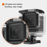 Vỏ bảo vệ chống nước 45m + Ốp lưng cảm ứng cho GoPro HERO MỚI /HERO6 /5, kèm khóa gắn cơ bản & ốc vít & bộ lọc (Tím, Đỏ, Hồng), không cần tháo ống kính, Màn hình cảm ứng + Bộ lọc (Trong suốt)