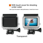 Vỏ bảo vệ chống nước 45m + Ốp lưng cảm ứng cho GoPro HERO MỚI /HERO6 /5, kèm khóa gắn cơ bản & ốc vít & bộ lọc (Tím, Đỏ, Hồng), không cần tháo ống kính, Màn hình cảm ứng + Bộ lọc (Trong suốt)