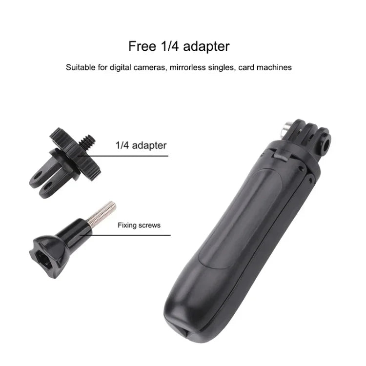 Giá đỡ chân máy đa năng gập được, gậy selfie monopod cho GoPro, Insta360, DJI và các máy quay hành động khác, Chiều dài: 12-23cm, Chiều dài: 12-23cm (Đỏ), Chiều dài: 12-23cm (Xanh dương)