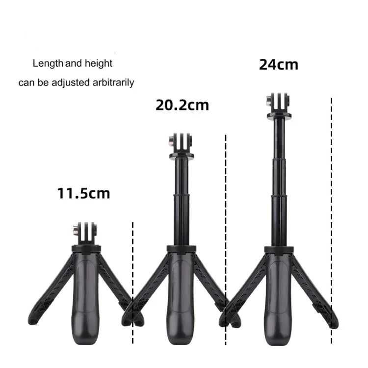 Giá đỡ chân máy đa năng gập được, gậy selfie monopod cho GoPro, Insta360, DJI và các máy quay hành động khác, Chiều dài: 12-23cm, Chiều dài: 12-23cm (Đỏ), Chiều dài: 12-23cm (Xanh dương)