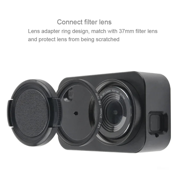 Khung bảo vệ vỏ nhôm hợp kim kèm ống kính lọc 37mm & nắp ống kính & ốc vít cho máy ảnh nhỏ Xiaomi Mijia