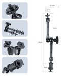 Cần ma thuật ma sát điều chỉnh 11 inch + kẹp móng vuốt lớn, Cần ma thuật 11 inch + kẹp móng vuốt
