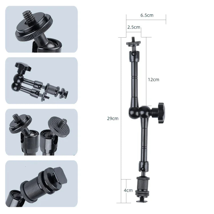 Cần ma thuật ma sát điều chỉnh 11 inch + kẹp móng vuốt lớn, Cần ma thuật 11 inch + kẹp móng vuốt