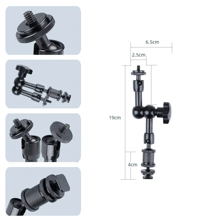 Cánh Tay Ma Thuật Ma Sát Điều Chỉnh 7 inch + Kẹp Móng Vuốt Lớn, Cánh Tay Ma Thuật 7 inch + Kẹp Móng Vuốt