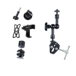 Cần Ma Thuật Khớp Ma Sát Điều Chỉnh 7 inch + Kẹp Móng Vuốt Lớn với Kẹp Điện Thoại, Cần Ma Thuật 7 inch + Kẹp Móng Vuốt với Kẹp Điện Thoại