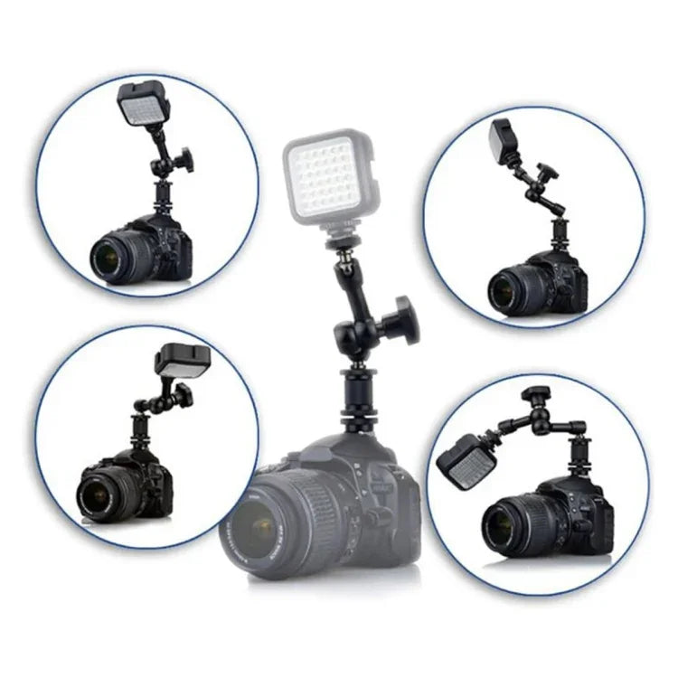 Cần Ma Thuật Khớp Ma Sát Điều Chỉnh 7 inch + Kẹp Móng Vuốt Lớn với Kẹp Điện Thoại, Cần Ma Thuật 7 inch + Kẹp Móng Vuốt với Kẹp Điện Thoại