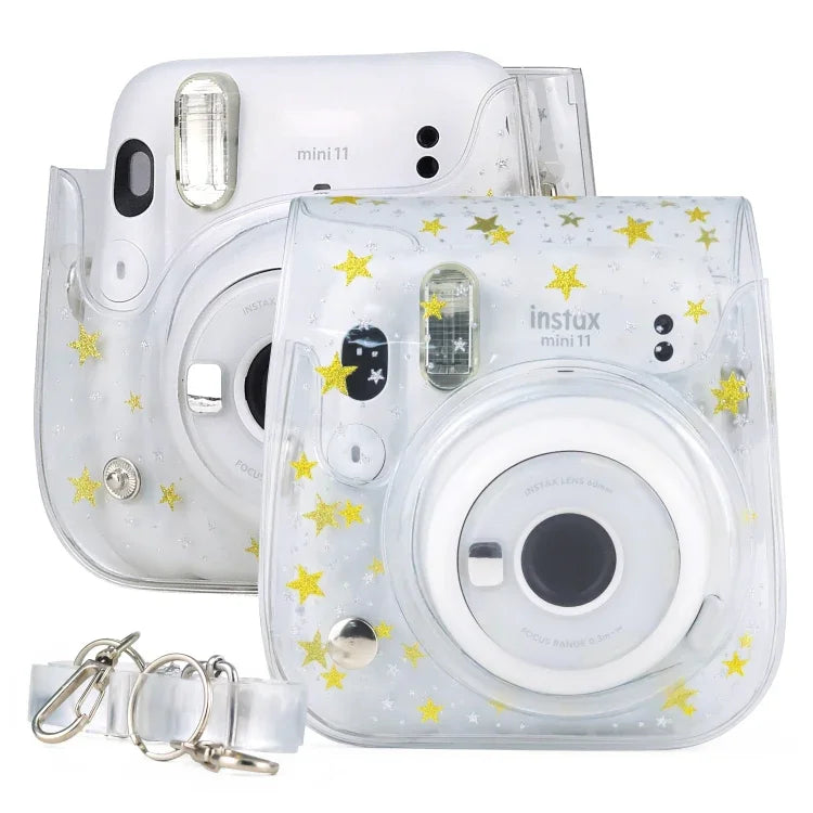 Túi Máy Ảnh Cứng PVC Pha Lê Stars Có Dây Đeo Vai Cho FUJIFILM Instax Mini 11, Trong Suốt