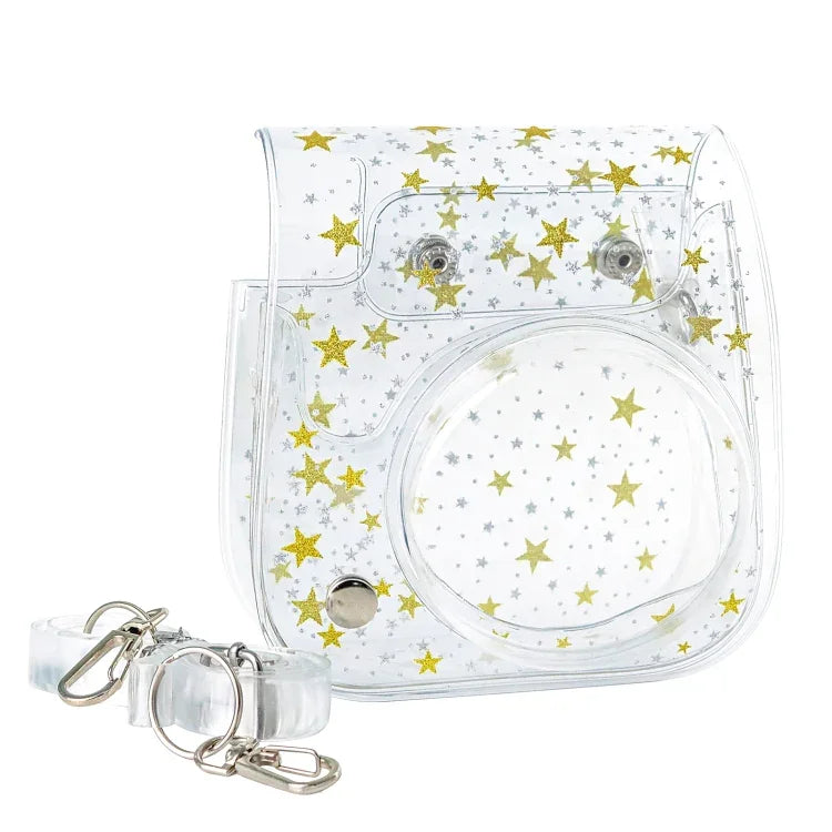 Túi Máy Ảnh Cứng PVC Pha Lê Stars Có Dây Đeo Vai Cho FUJIFILM Instax Mini 11, Trong Suốt