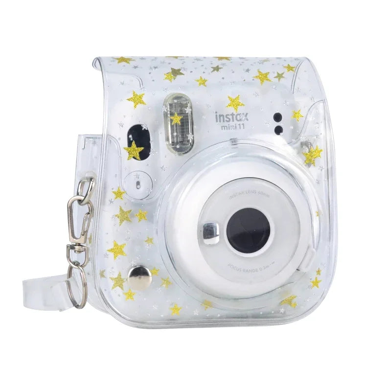 Túi Máy Ảnh Cứng PVC Pha Lê Stars Có Dây Đeo Vai Cho FUJIFILM Instax Mini 11, Trong Suốt
