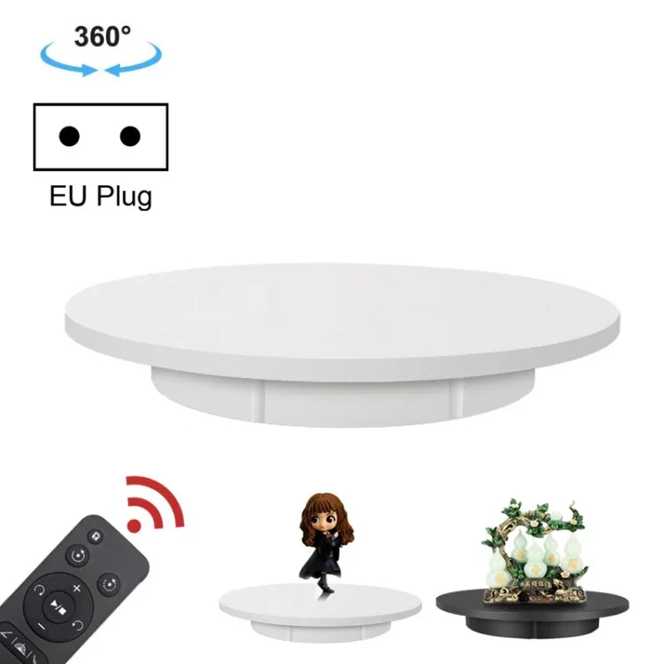 Đế Quay Hiển Thị Quay Video Điện 42cm, Tải Trọng: 100kg, Nguồn Cắm, Phích Cắm EU, 42cm, Phích Cắm EU