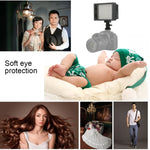 Đèn LED Chiếu Sáng Video Ánh Sáng Trắng HD-160 Gắn Trên Máy Ảnh Cho Canon, Nikon, Máy Ảnh DSLR với 3 Tấm Lọc, HD-160