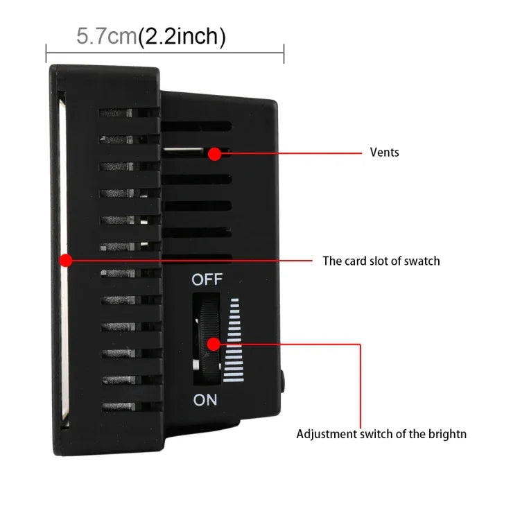 Đèn LED Chiếu Sáng Video Ánh Sáng Trắng HD-160 Gắn Trên Máy Ảnh Cho Canon, Nikon, Máy Ảnh DSLR với 3 Tấm Lọc, HD-160