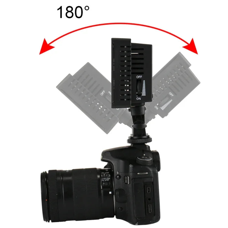 Đèn LED Chiếu Sáng Video Ánh Sáng Trắng HD-160 Gắn Trên Máy Ảnh Cho Canon, Nikon, Máy Ảnh DSLR với 3 Tấm Lọc, HD-160