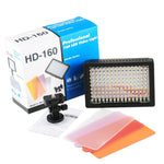 Đèn LED Chiếu Sáng Video Ánh Sáng Trắng HD-160 Gắn Trên Máy Ảnh Cho Canon, Nikon, Máy Ảnh DSLR với 3 Tấm Lọc, HD-160