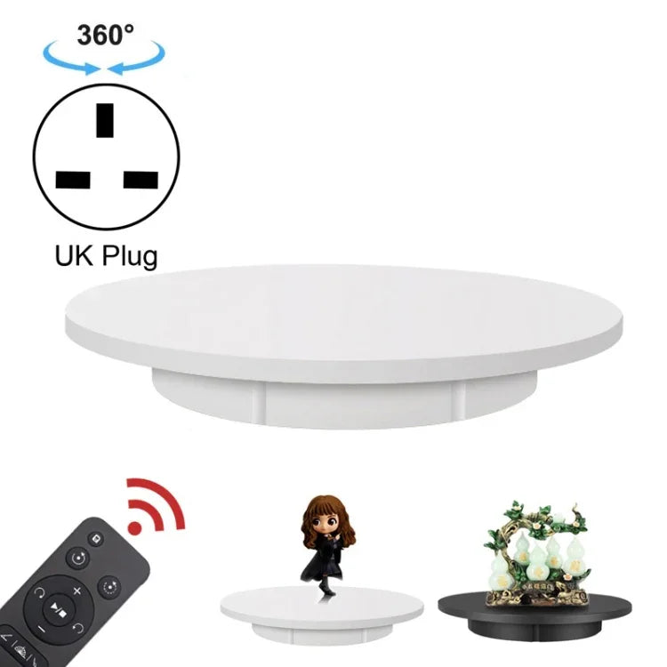 Đế Quay Hiển Thị Quay Video Điện 42cm, Tải Trọng: 100kg, Nguồn Cắm, Phích Cắm UK, 42cm, Phích Cắm UK
